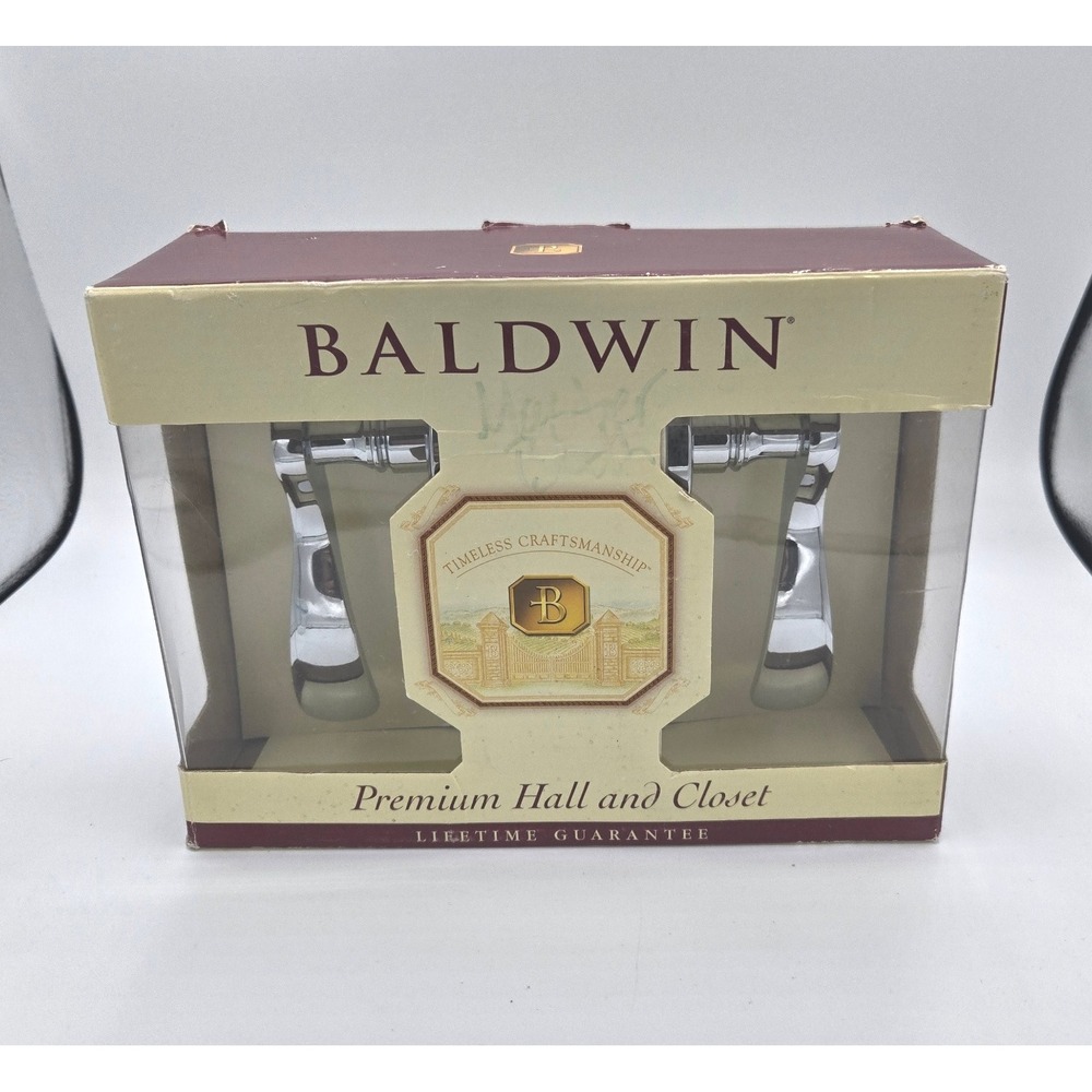 Baldwin Premium Hall and Closet Wave Lever 95455.260.PASS, Polished Chrome